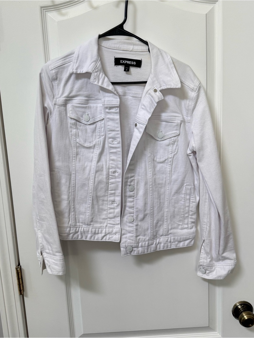 Express White Women's Denim Jacket